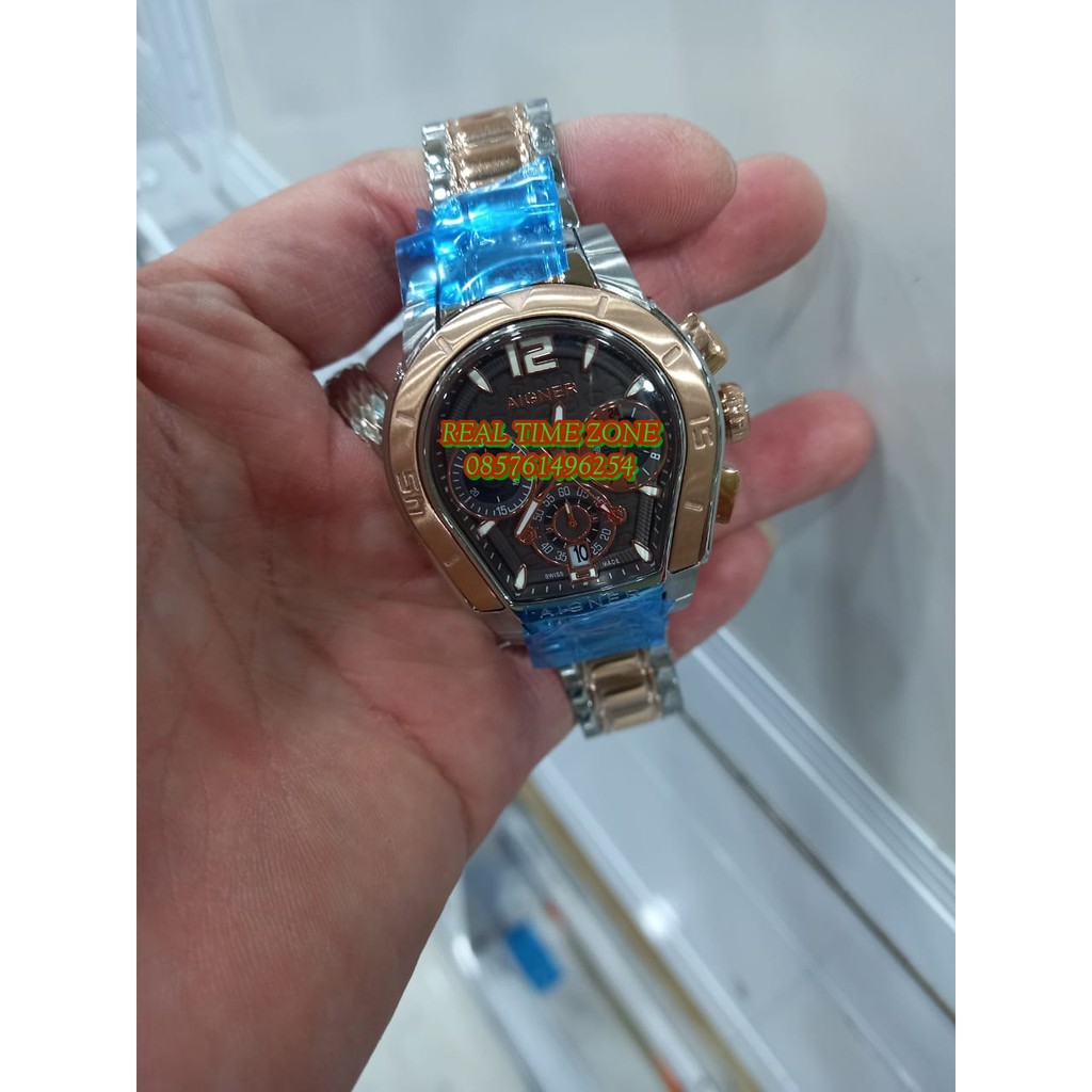 Jam Tangan Grosir Aigner Palermo Terlaris Stainless Big Watch Gold Garansi 1th Complete