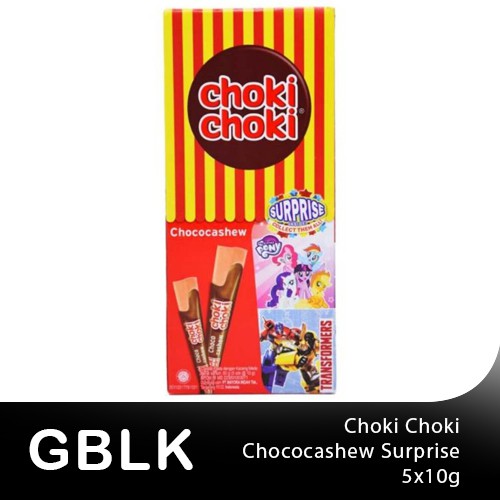 

CHOKI CHOKI CHOCOCASHEW SURPRISE ISI 5 x 10 GRAM