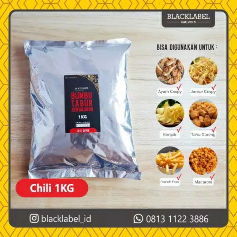

Bumbu tabur chili super pedas 1kg