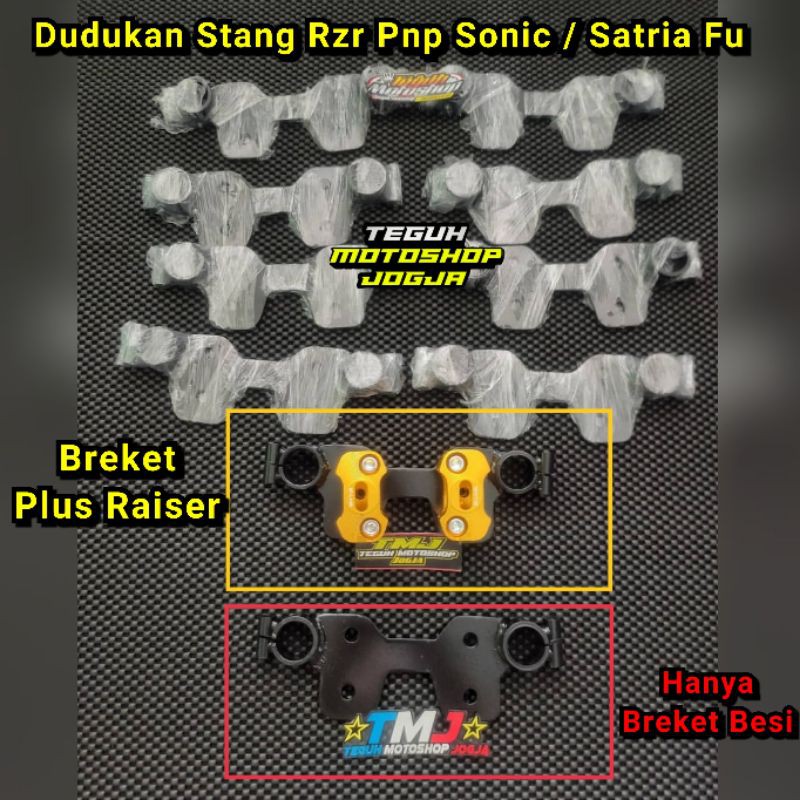 BREKET Briket Plat Raiser Stang RZR Untuk PNP Satria Fu dan PNP Sonic 150R