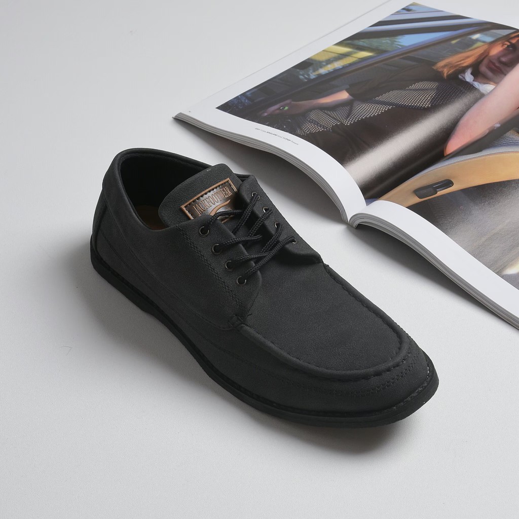 MAIKOR BLACK |ManNeedMe x Jack| Sepatu Sneakers Pria Casual Suede Shoes ORIGINAL