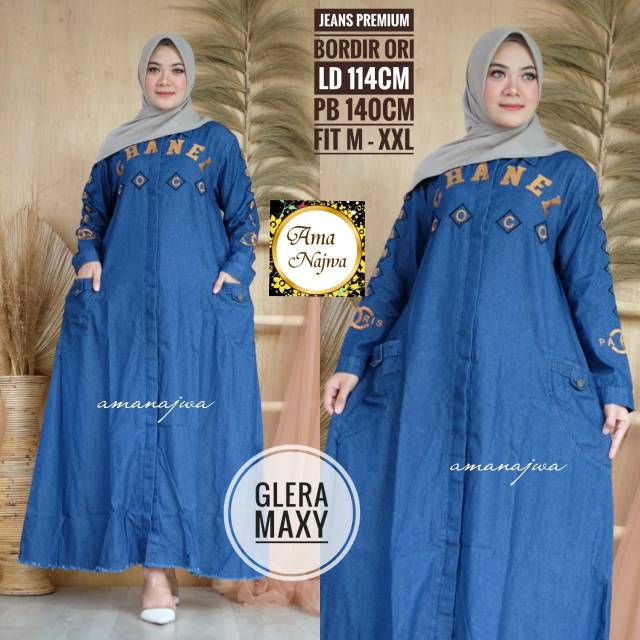 Glera Maxi Gamis Jeans by Ama Najwa