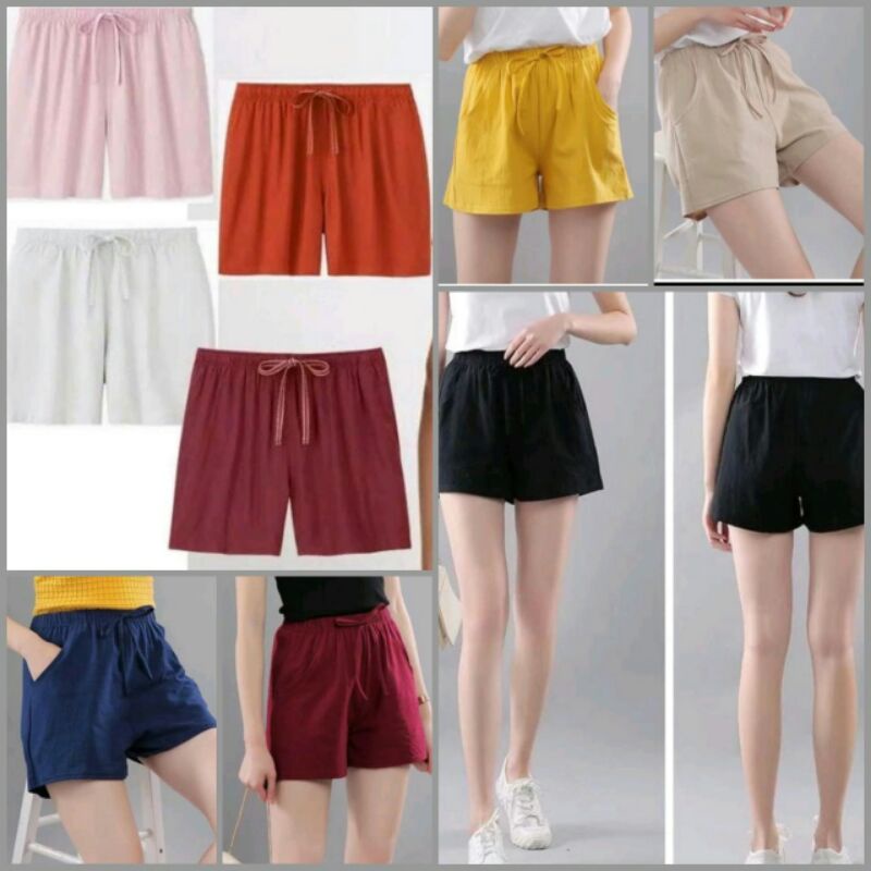 Hot Pants Bahan Katun / Celana Pendek Korea Wanita / Celana Pendek Wanita / Celana Pendek Katun Polo