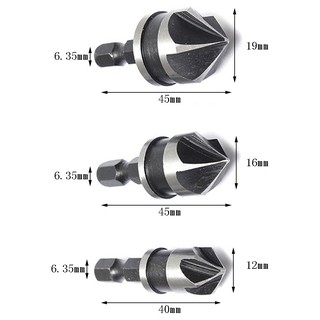 Set 3Pcs Mata Bor dengan  Bahan HSS High Speed Steel untuk 