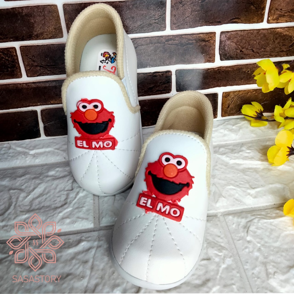 [TAMAN SEPATUKU] SEPATU ANAK SNEAKER ELMO BUNYI UNTUK USIA 1 2 TAHUN CAX43