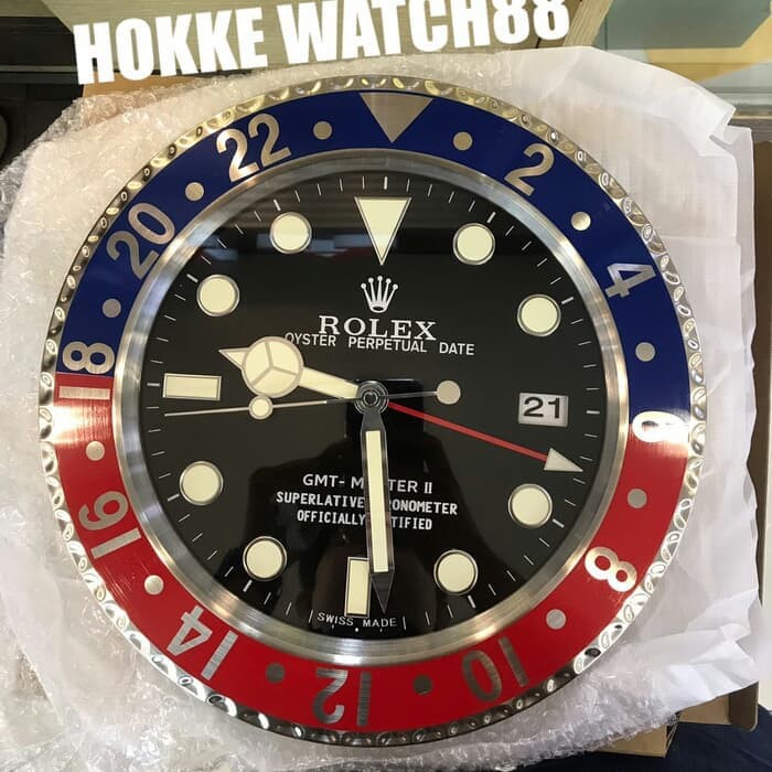 Terlaris JAM DINDING ROLEX GMT-MASTER 2 PREMIUM QUALITY Asli