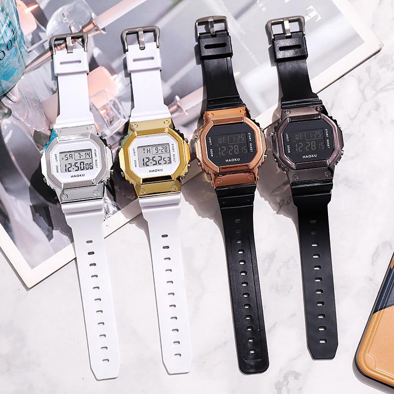 PA JAM TANGAN DIGITAL RUBBER PRIA / WANITA SEGI DW-5600 GROSIR KARET RUBBER SPORT LED KOREA SPORT ELEKTRONIK MOTIF BUNGA DAN POLOS STYLE COUPLE ANAK ANAK / REMAJA MURAH RM017