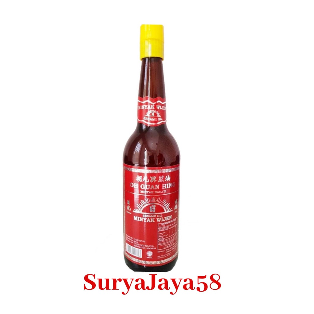 

Minyak Wijen Oh Guan Hing 600ml | Sesame oil cap matahari | Minyak wijen Yo Guan Heng | Minyak wijen matahari |per botol