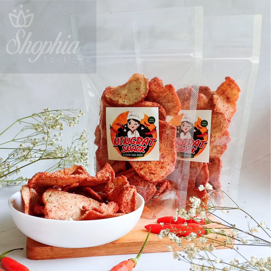 

[ SUPER TERMURAH ] Basreng Pedas l Snack Ningrat l Keripik