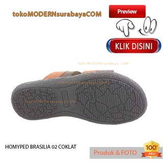  HOMYPED  BRASILIA 02 COKLAT sandal  pria sandal  casual slide 