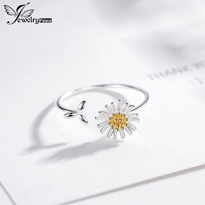 925 perak sterling untuk wanita cincin kreatif daisy fashion perhiasan