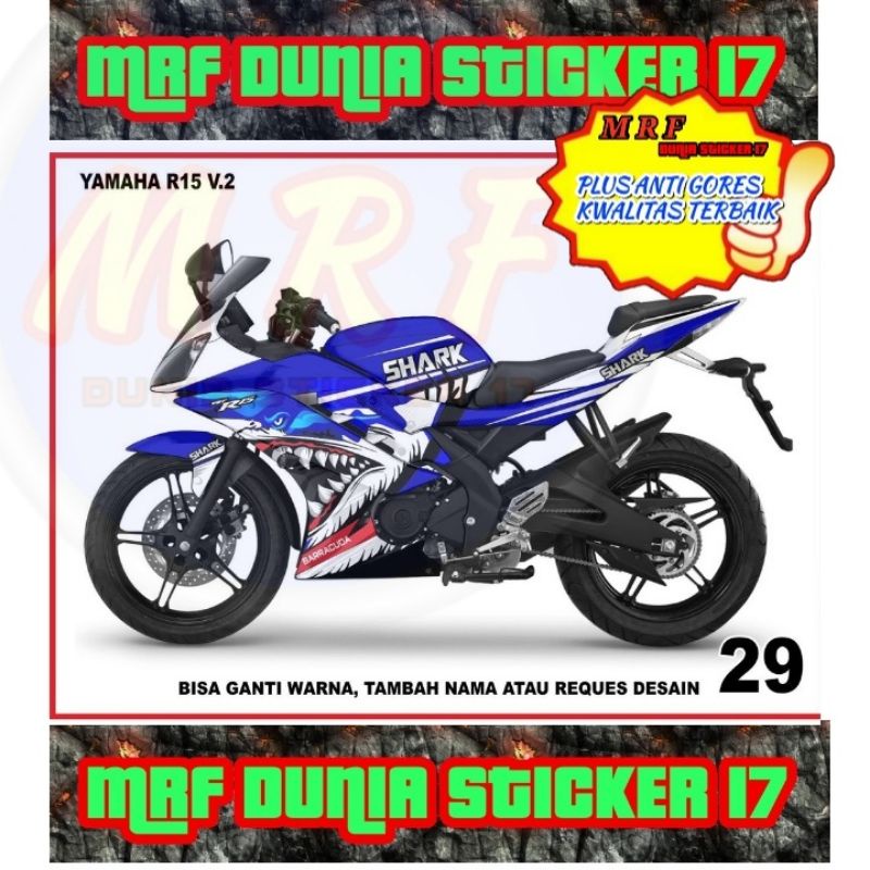 Decal Stiker Motor Yamaha R15 V2 Full Body Modifikasi 29