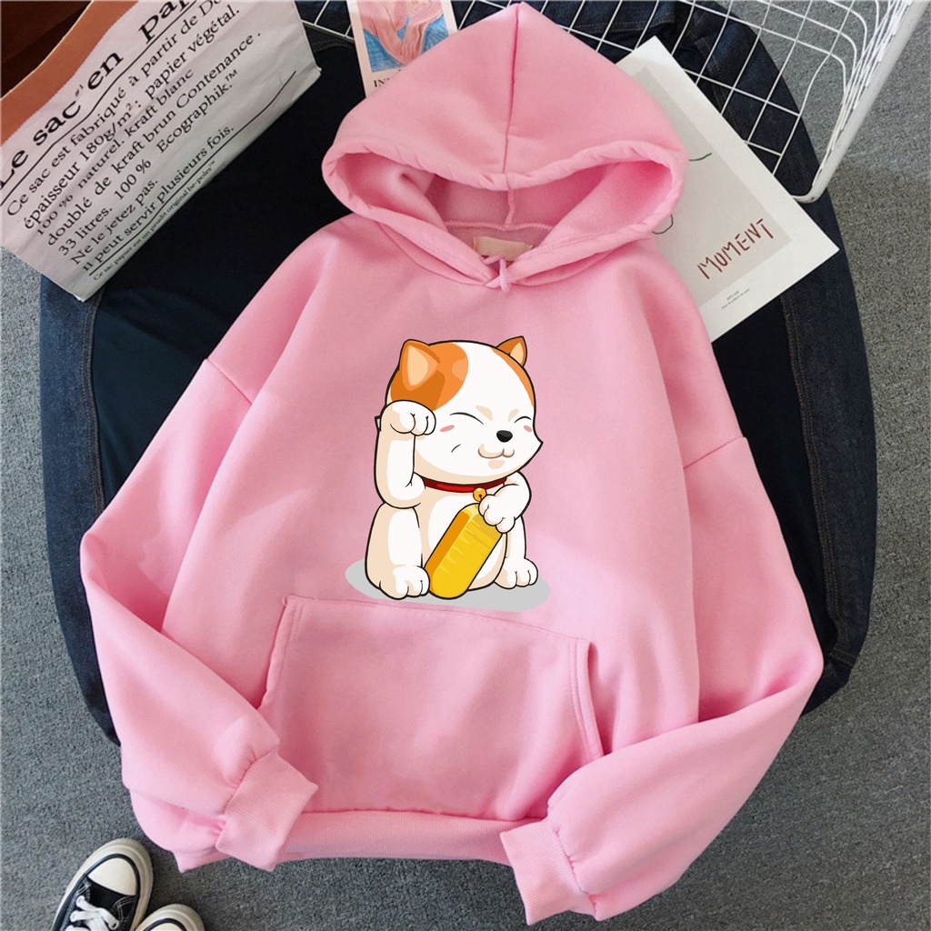 HOODIE jaket Anak perempuan wanita LAKI LAKI COWO cewek umur 3 4 5 6 7 8 9 10 -12 tahun kucing gemes