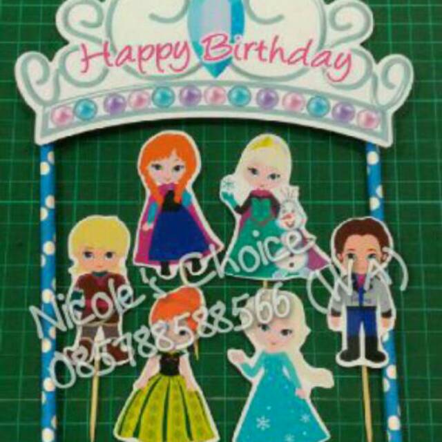 Cake banner frozen hiasan kue ulang tahun anak