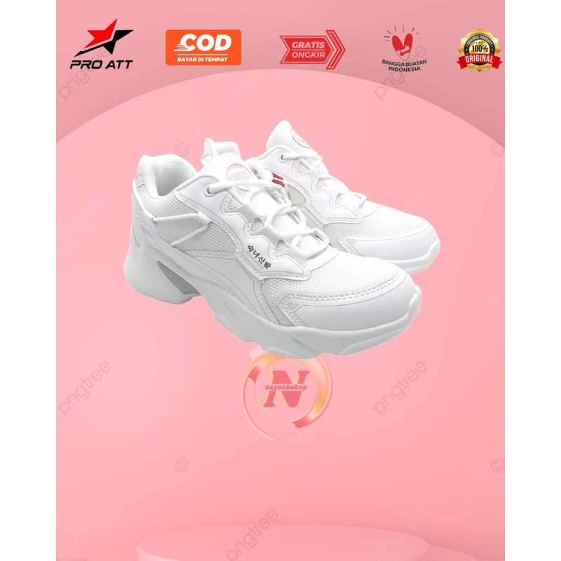SEPATU KETS WANITA PRO ATT LIC.WHITE GREY NEW ORIGINAL