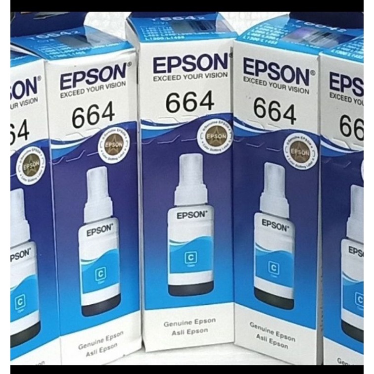 Tinta Epson 664 Cyan 100% Original Tinta Epson 664 biru