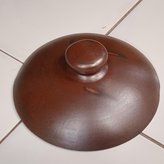 Tutup Panci Gerabah 22cm | Tutup Kuali Gerabah | Tutup Wajan Tanah Liat