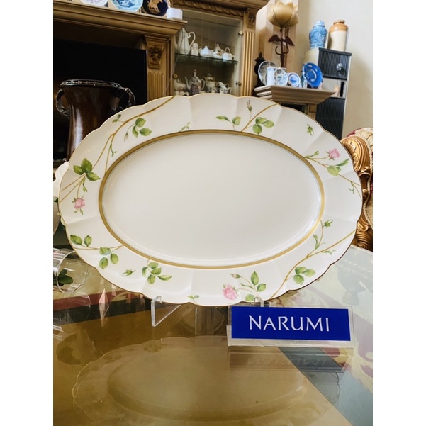 Piring Saji Narumi Rosy Lane Serving Plate Mewah Cantik