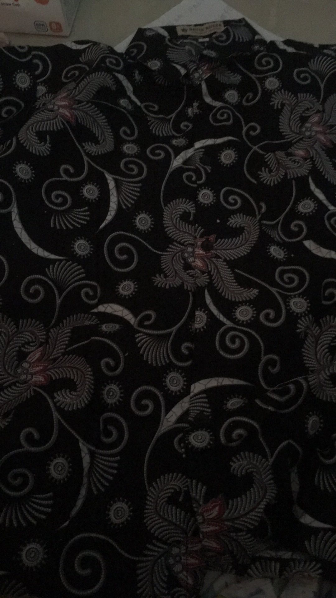 Ruzza Batik Anak Ukuran 0-15 Tahun Kemeja Motif Sogan Salju Hitam Abu