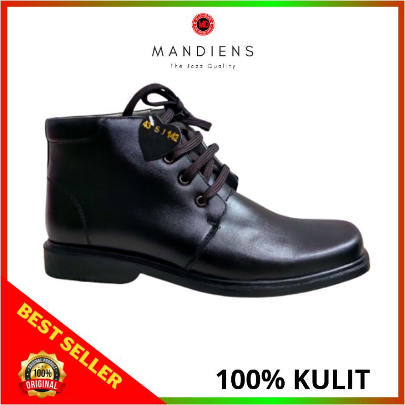 MANDIENS - Sepatu PDH Kulit Asli Medali SJ124 Export Quality