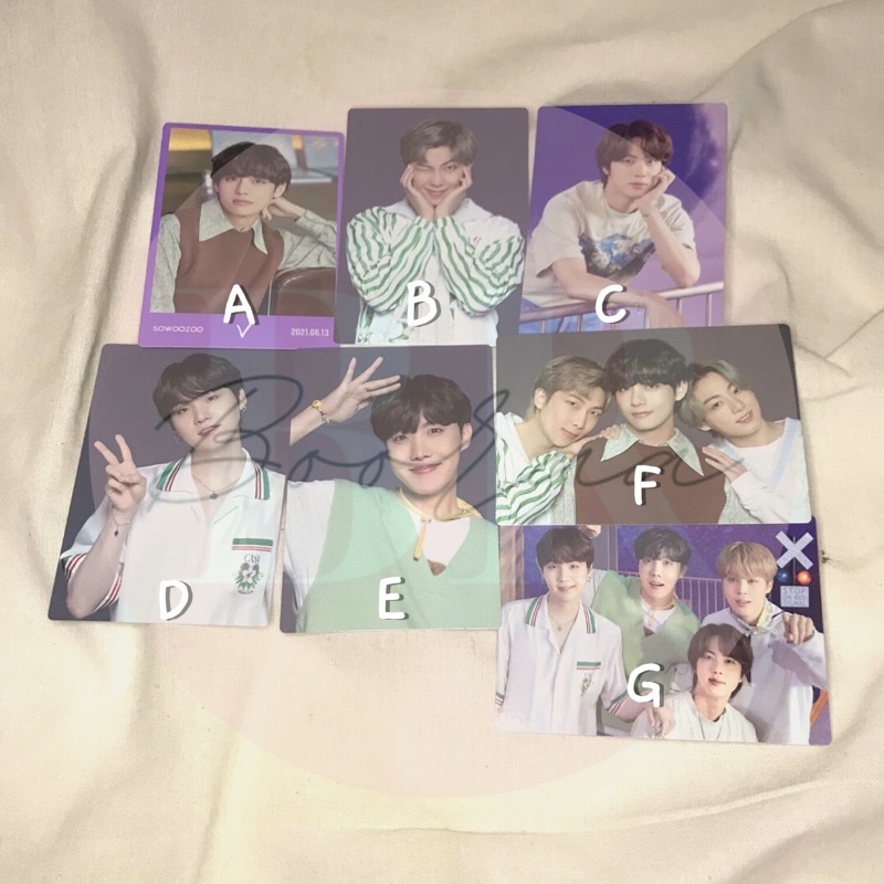 MINI PHOTOCARD BTS SOWOOZOO OFFICIAL MPC SWZ RM JIN SUGA JHOPE JIMIN V JUNGKOOK