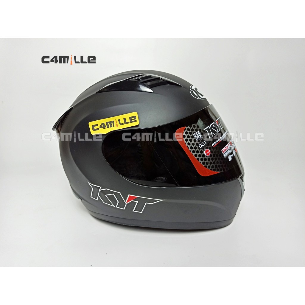 HELM KYT R10 R 10 SOLID BLACK DOFF FULL FACE-5