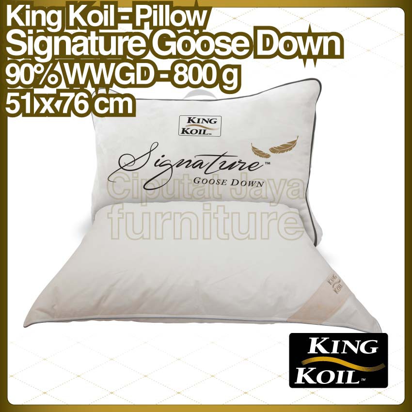 Bantal King Koil Signature Goose Down Soft 90 WWGD 800 gr Pillow