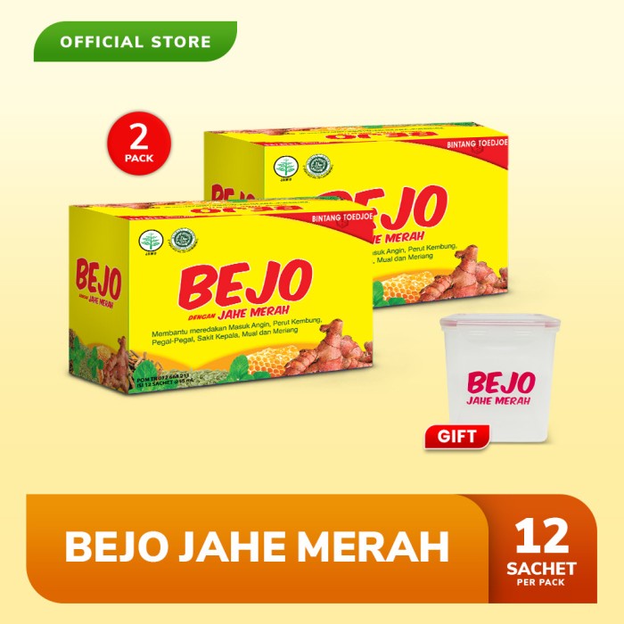 

tradisional-minuman- bejo jahe merah sachet 2 pack (24 sachet) free lunch box -minuman-tradisional.