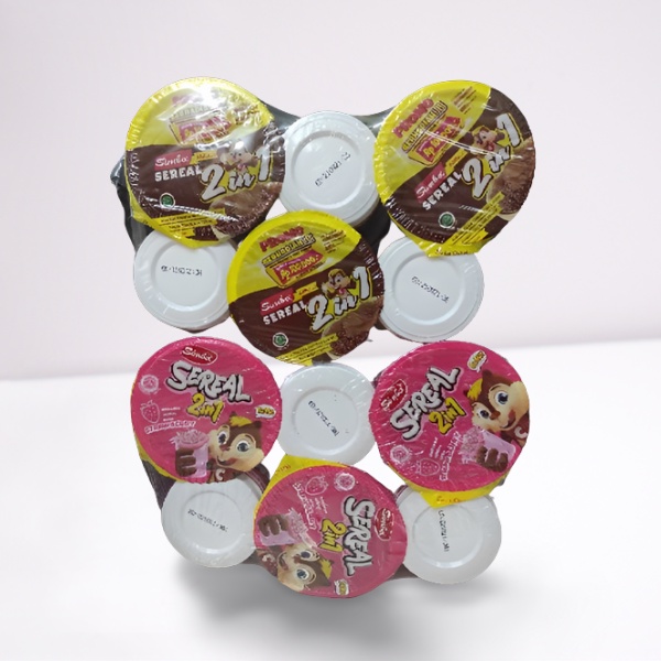 Simba 2 in 1 sereal coklat dan strawberry ( 1pack isi 6pcs x 22gr ) lengkap dengan susu di dalamnya cemilan dan Snack enak dan murah