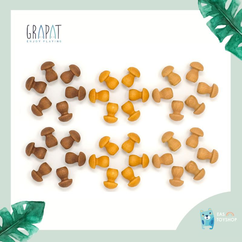 Grapat Mandala Mushrooms (36 Pcs) Loose Parts