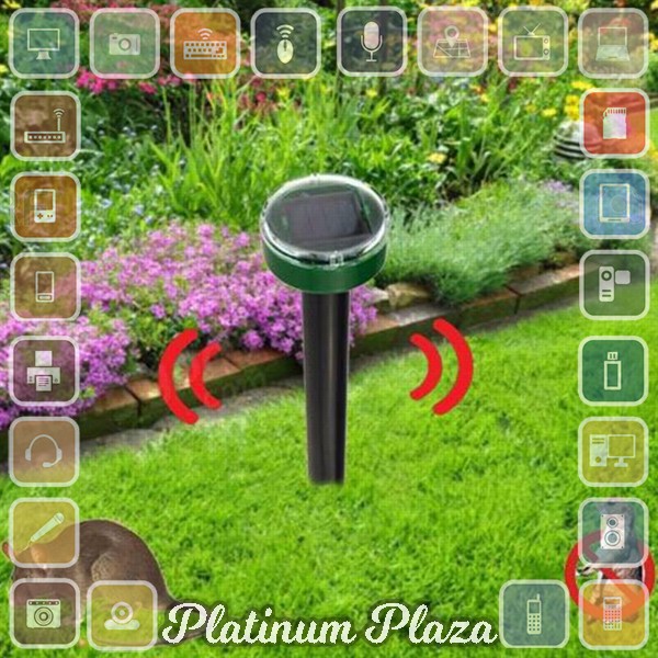 Chaser Pengusir Tikus Ultrasonic Solar Power untuk Kebun Taman - HR-533 - Green`HPM7TS-