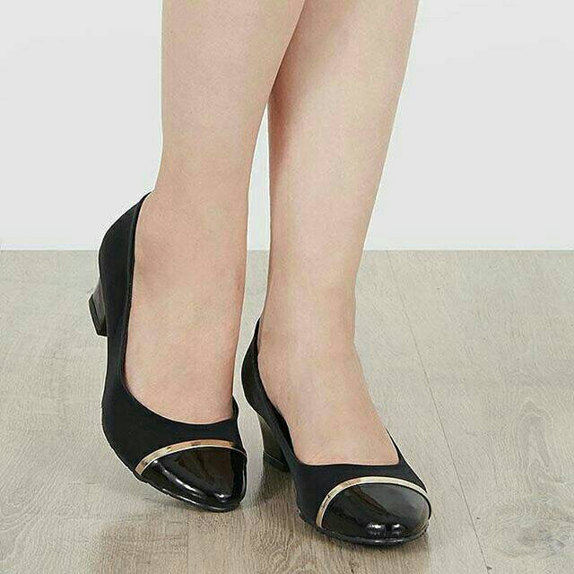simple casual formal heels wanita / sepatu kerja small & big size (sepatu jumbo)