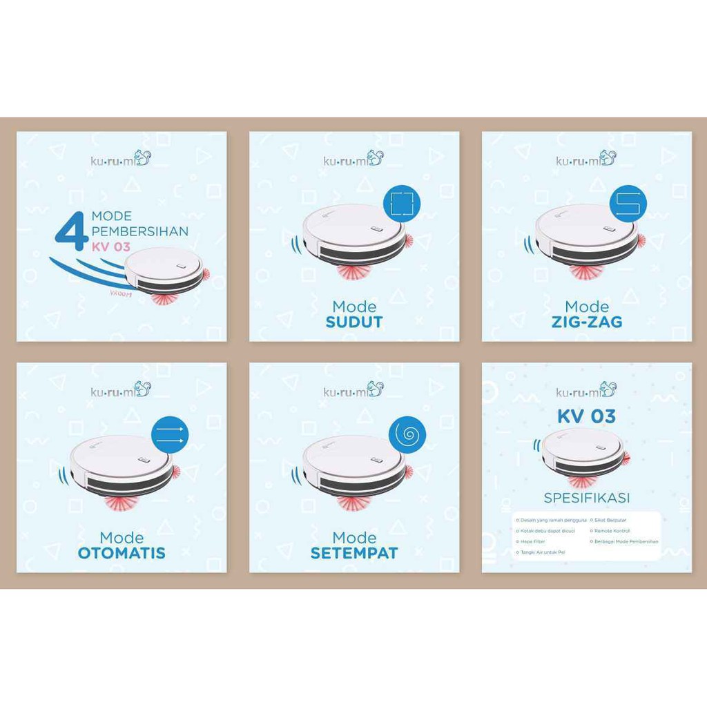 Makassar ! Robot Vacuum Cleaner KURUMI KV 03
