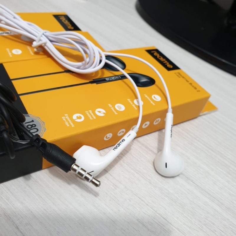 Headset REALME RL-E55 STEREO Handsfree REALME RLE55 STEREO Earphone REALME RL-E55 STEREO BASS