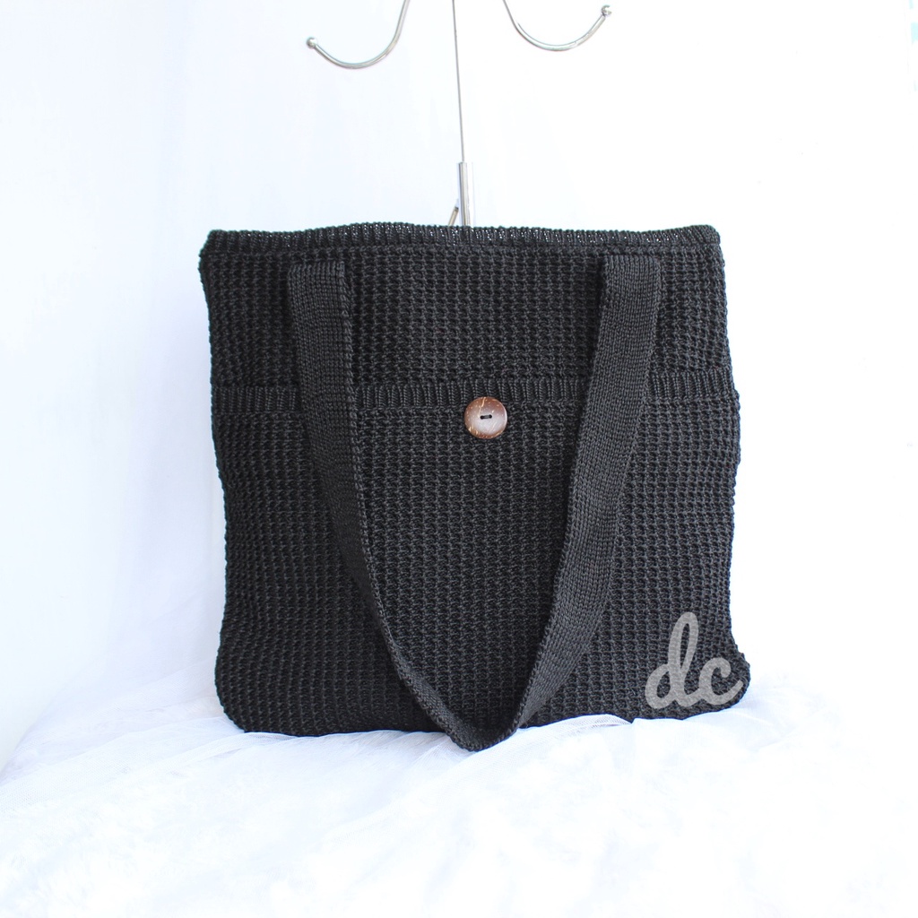 Totebag rajutan murah / tas tote wanita bahan rajutan / tas rajutan khas bandung / tote rajutan