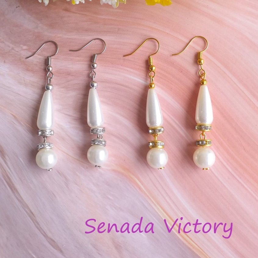 Senada VIctory Anting Juntai Mutiara Anting Pearl Earrings Fashion SVA025