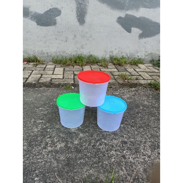 Toples Kerupuk Bulat 2 Liter Twinpan PUTIH Bening