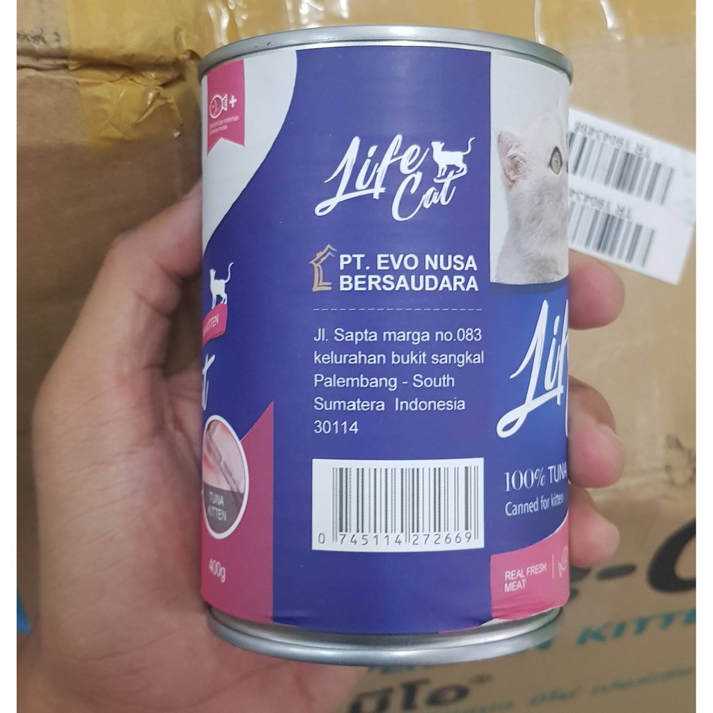 Makanan Basah Kaleng Kucing Kitten Life Cat Tuna 400 Gram Wet Food