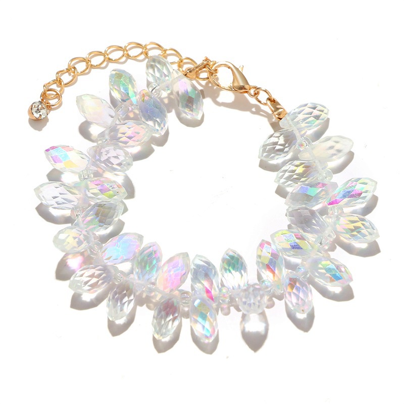 Korean Crystal Colorful Transparent Chain Bracelets Exquisite Bracelet For Women Gift Jewelry