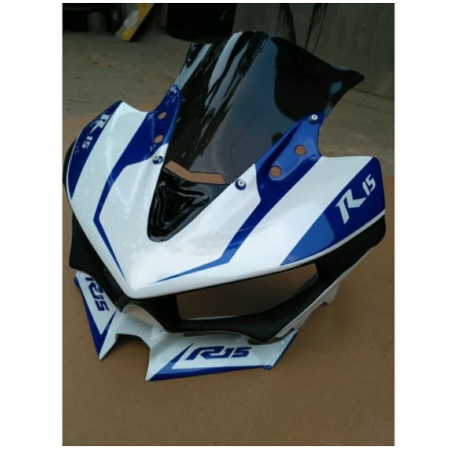 cover headlamp model r25 r15 old hitam doff merah