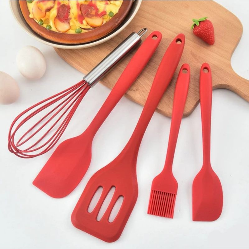 Spatula Silicone 1 set ( 5 pcs ) Food Grade