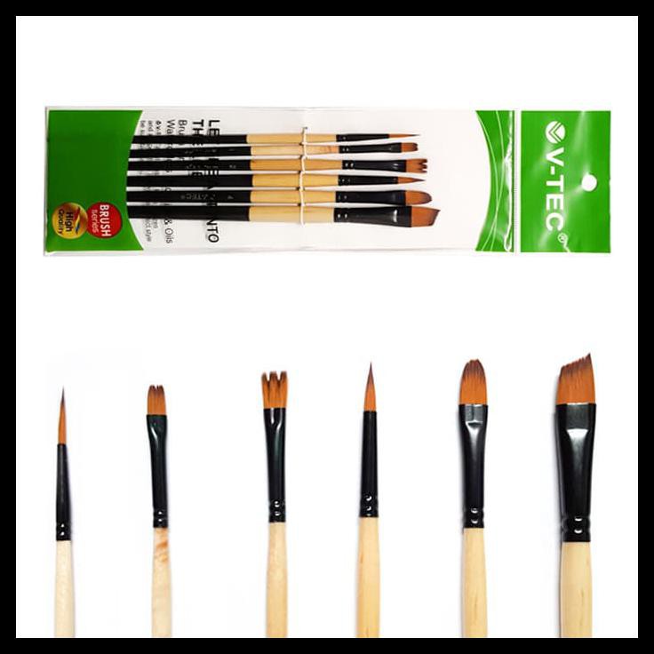 

READY STOK V-TEC BRUSH A511 SET 6 / KUAS LUKIS SET 6 PERALATAN MELUKIS MURAH