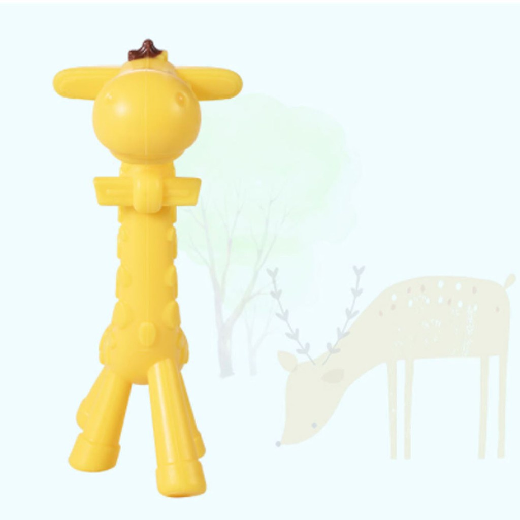 ☀ Sunly ☀ A167 Teether Jerapah Gigitan Bayi Motif Hewan Animal Giraffe INCLUDE BOX IMPORT