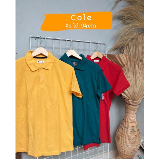 ✅kaos kerah polo Cole Xs matahari