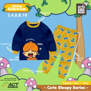  GROSIR Pre Order Pajamas Girk Boys Vitto  kids wear 