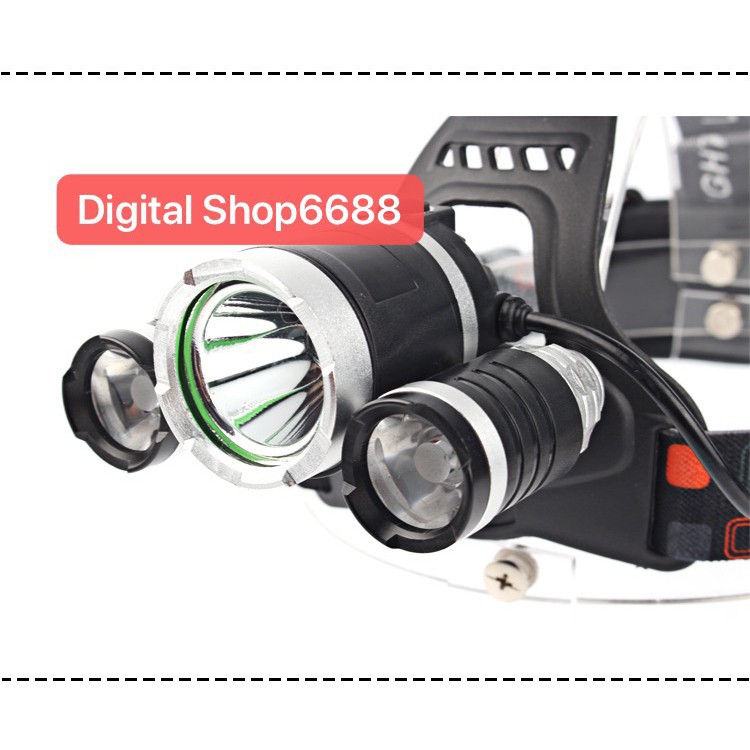 SENTER &amp; Lampu Kepala Cahaya Kuning +ZOOM PAKET Headlamp Cree XML- T6 5000 Lumens Baterai + Charger