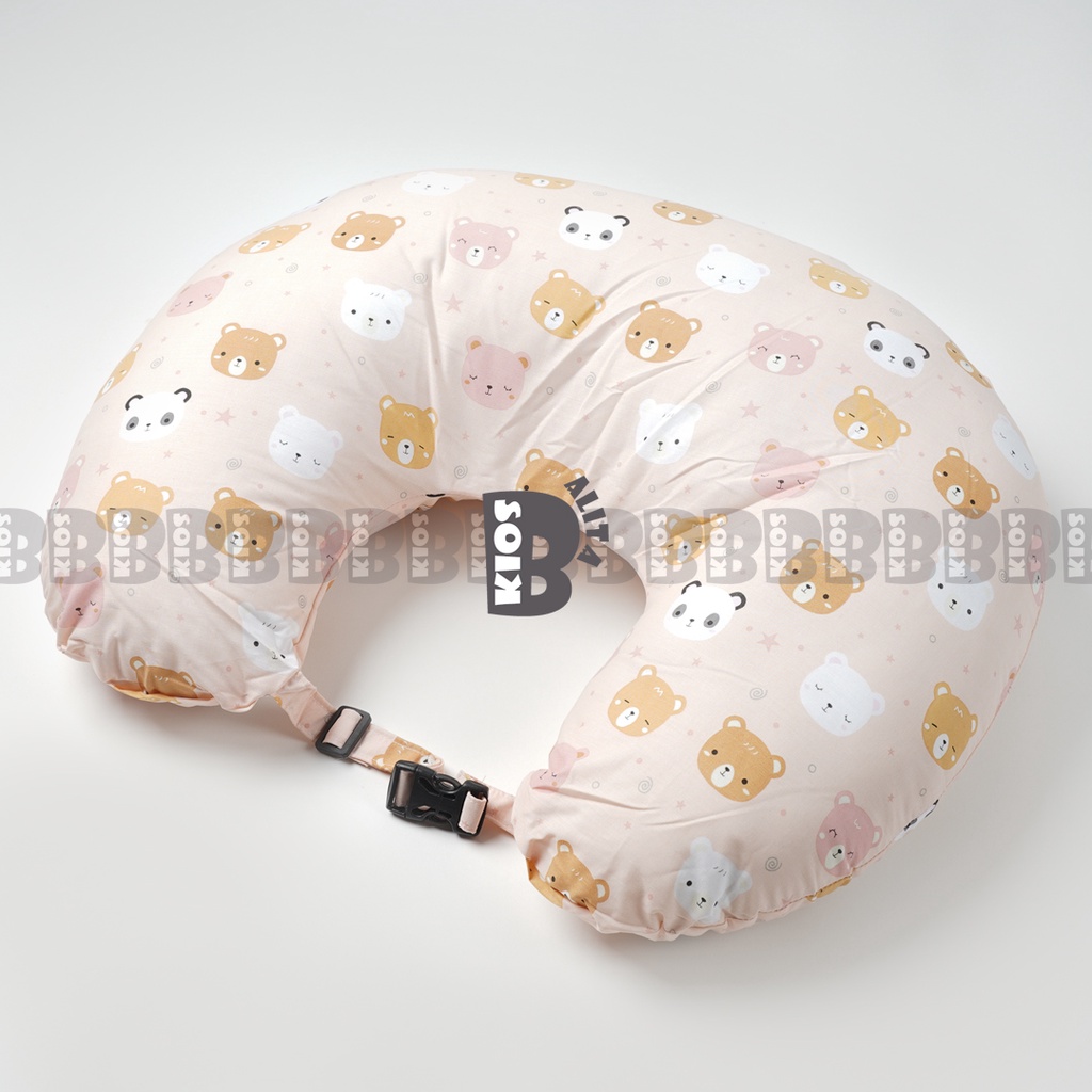 JUMBO BANTAL MENYUSUI BAYI / UKURAN JUMBO BANTAL IBU MENYUSUI ASI / NURSING PILLOW BUSUI BANSU-PINK BEAR