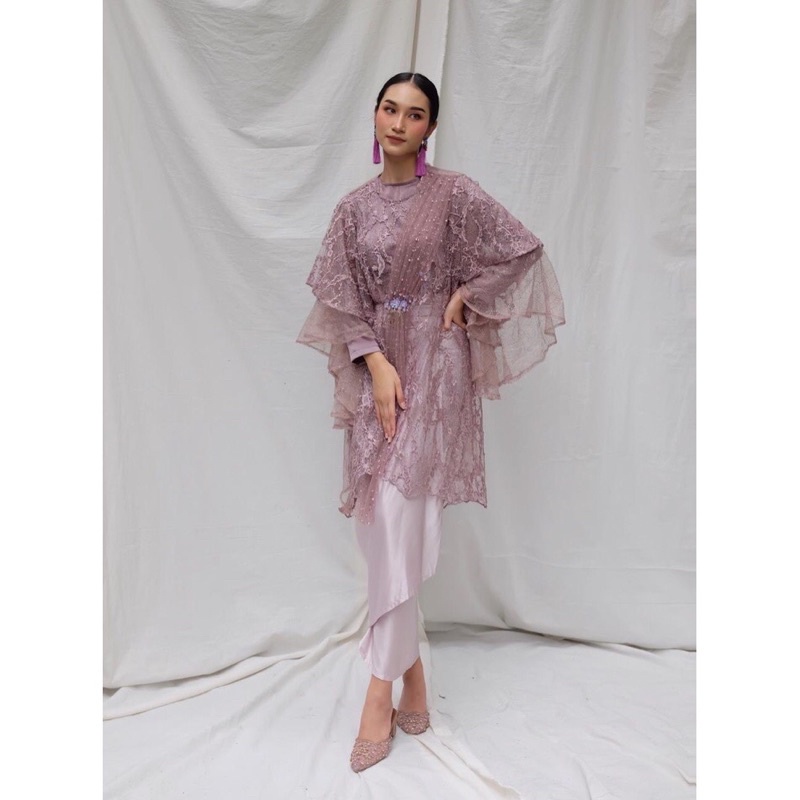 [PRELOVED] Kebaya Wisuda Kondangan Jaleela Minette Mauve (ALL SET)