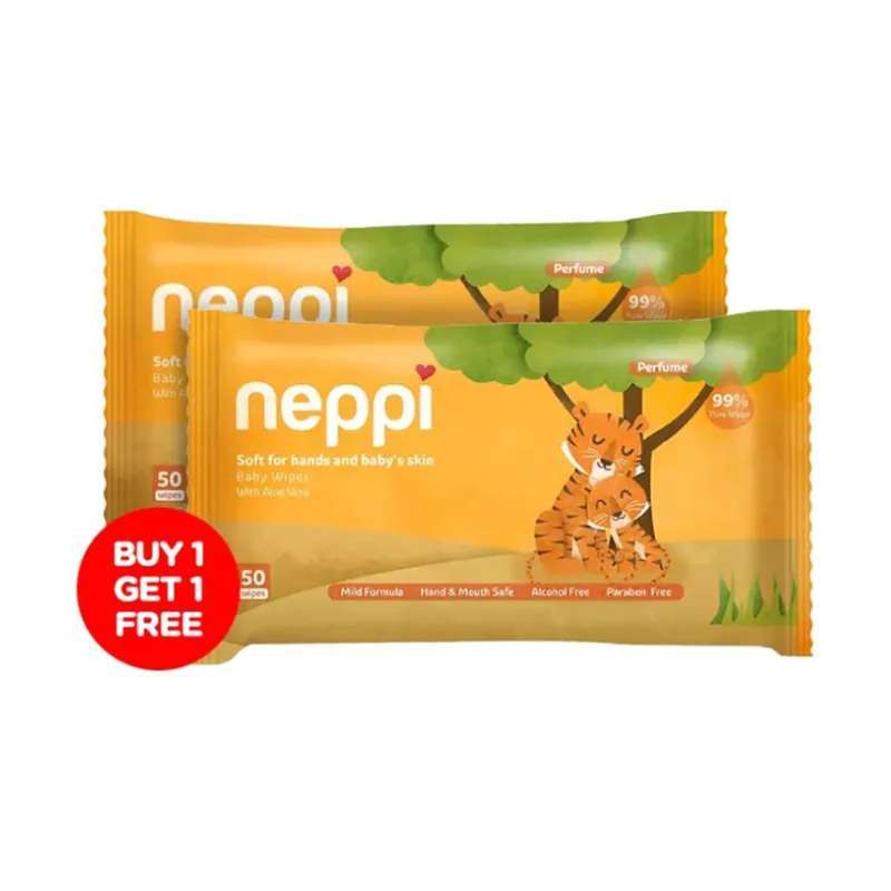 Neppi Anti Bacterial Wipes Hand &amp; Mouth 50s