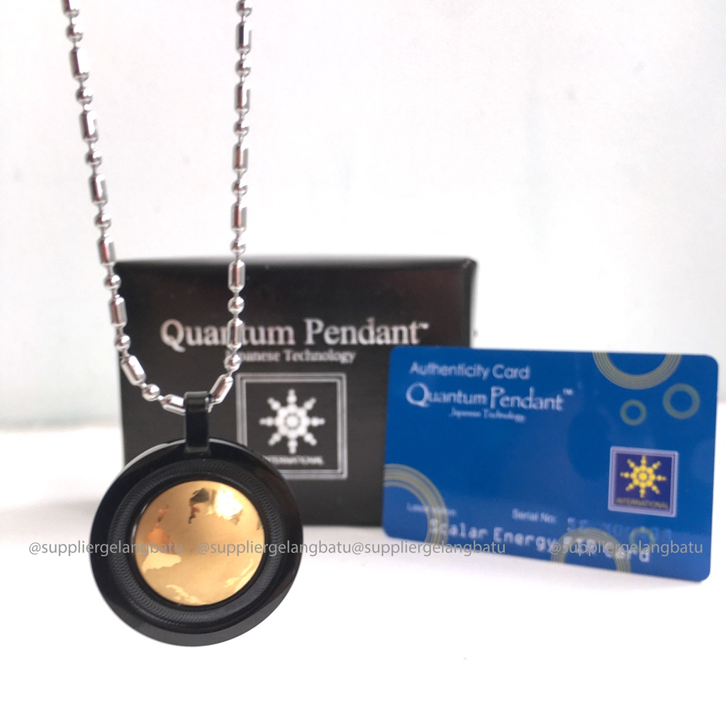 KALUNG KESEHATAN quantum Pendant GLOBE GOLD TITANIUM bersertifikat